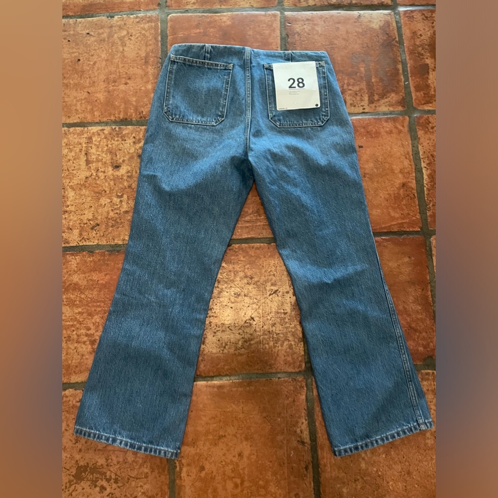 Re/Done Originals Button Front Crop Boot in Riot - Picture 4 of 7